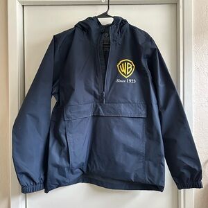 warner brothers navy windbreaker